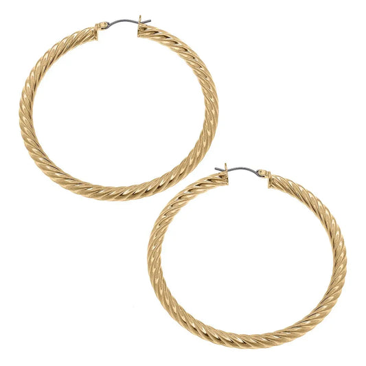 Textured Hoop Earrning