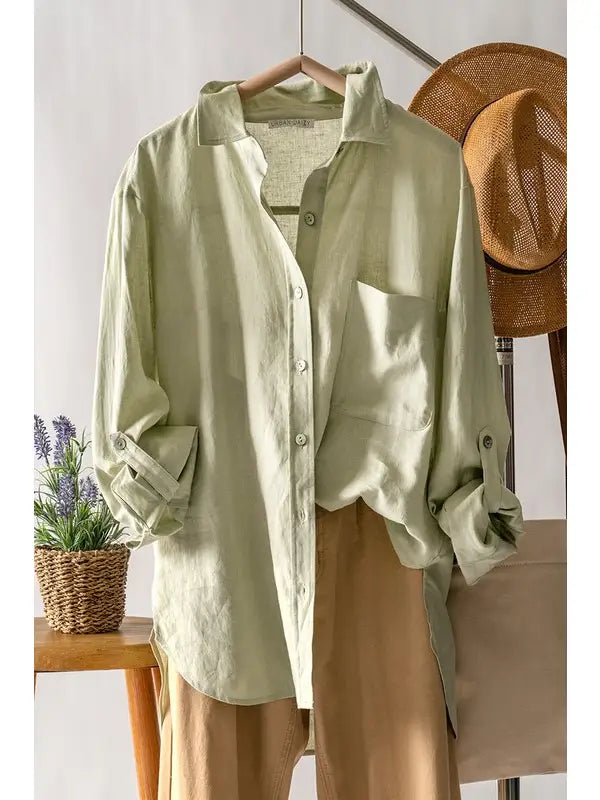 Relax Girl Button Down Shirt