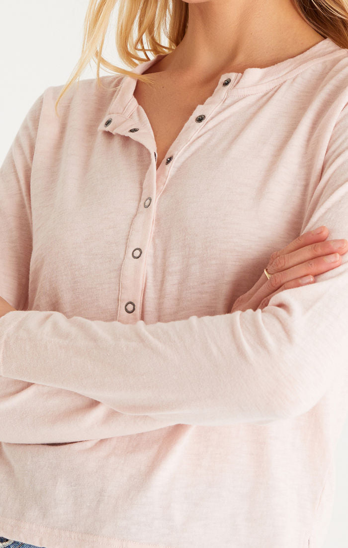 Liya Long Sleeve Slub Tee