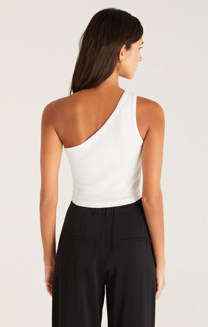 Toni One Shoulder Rib Tank