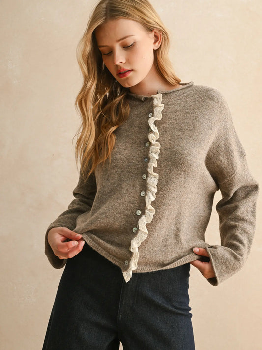 Lace Trim Cardi