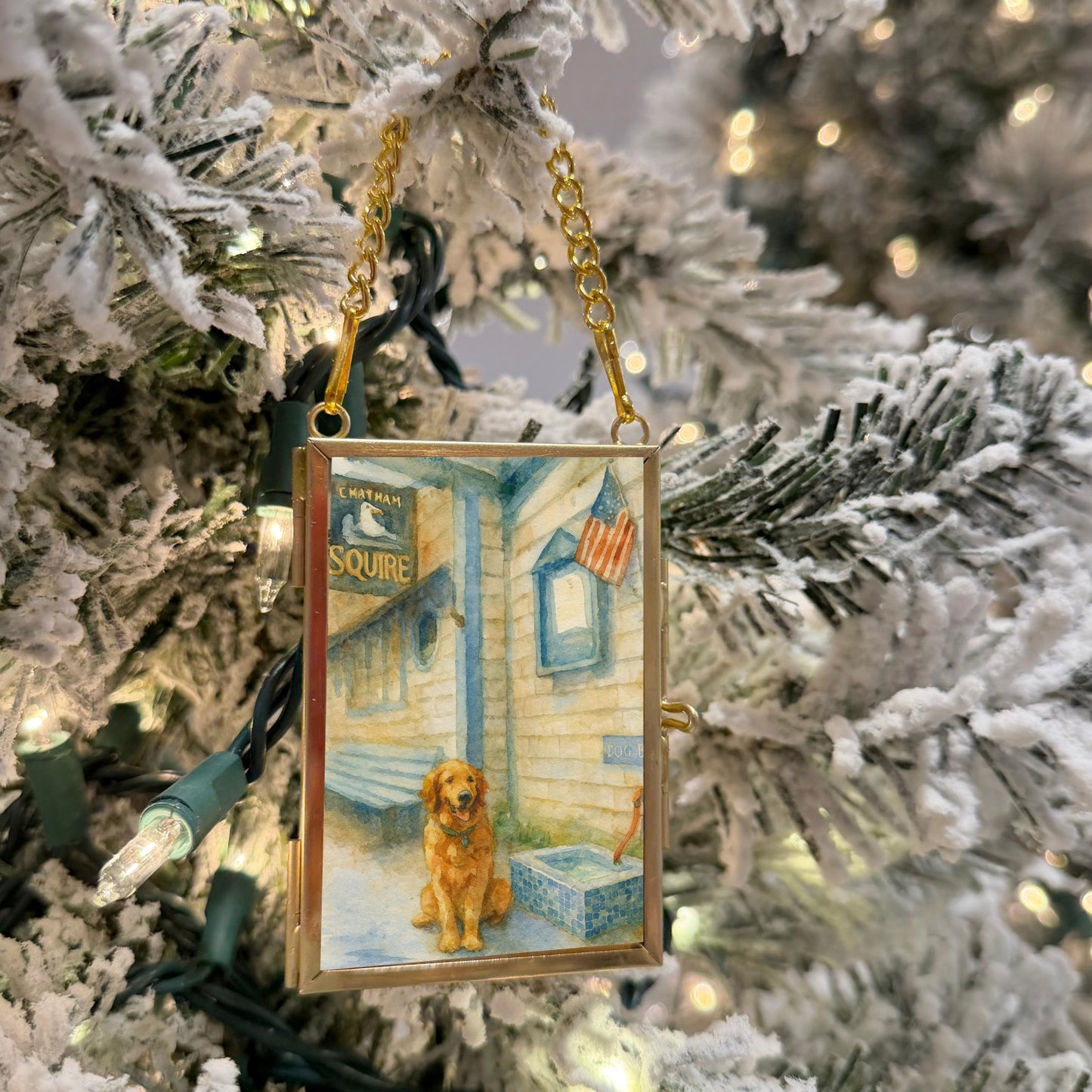 Gold Mini Hanging Frame Ornament