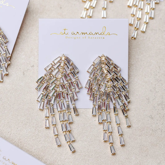 Crystal Tassel Earrings