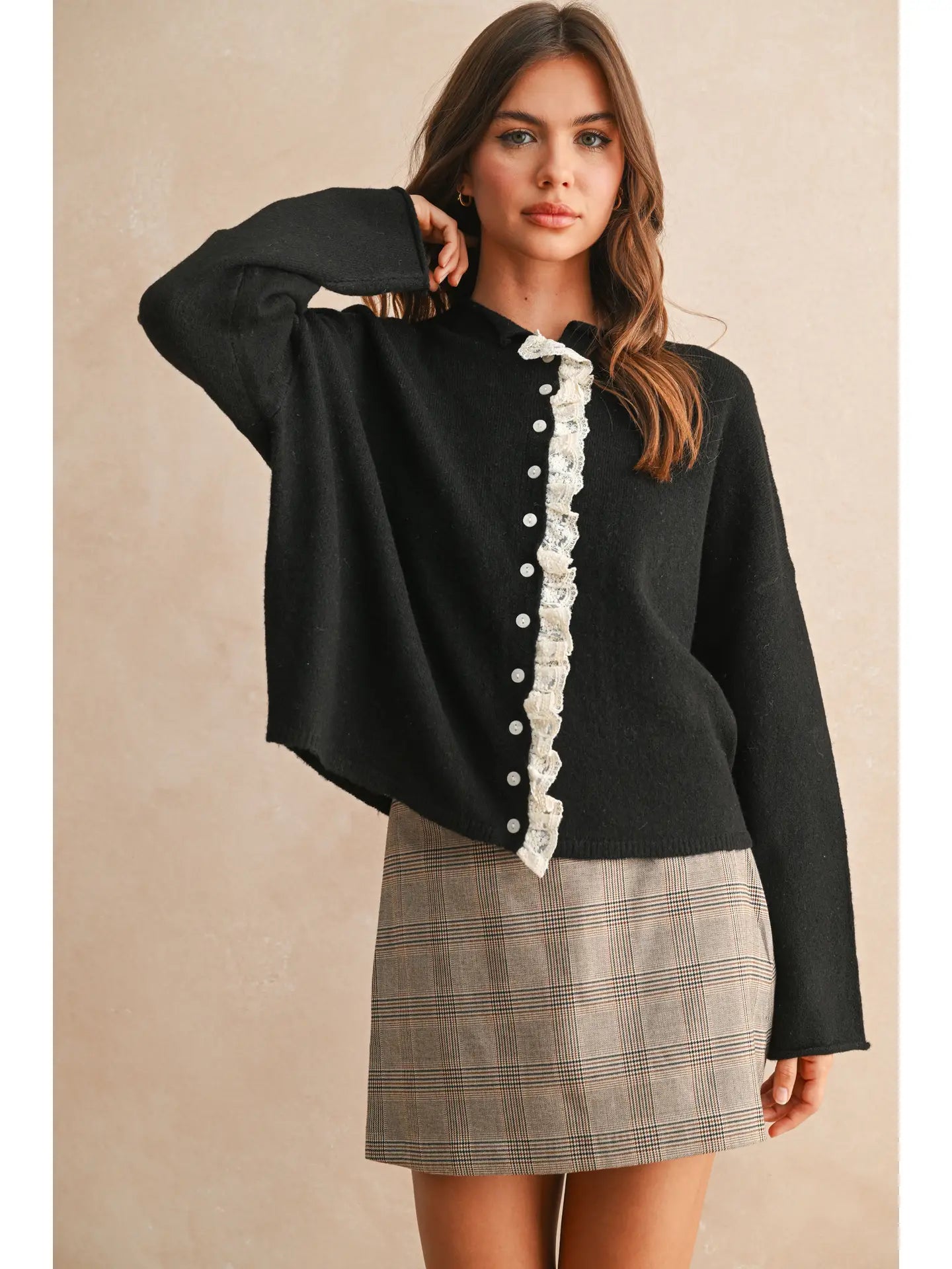 Lace Trim Cardi