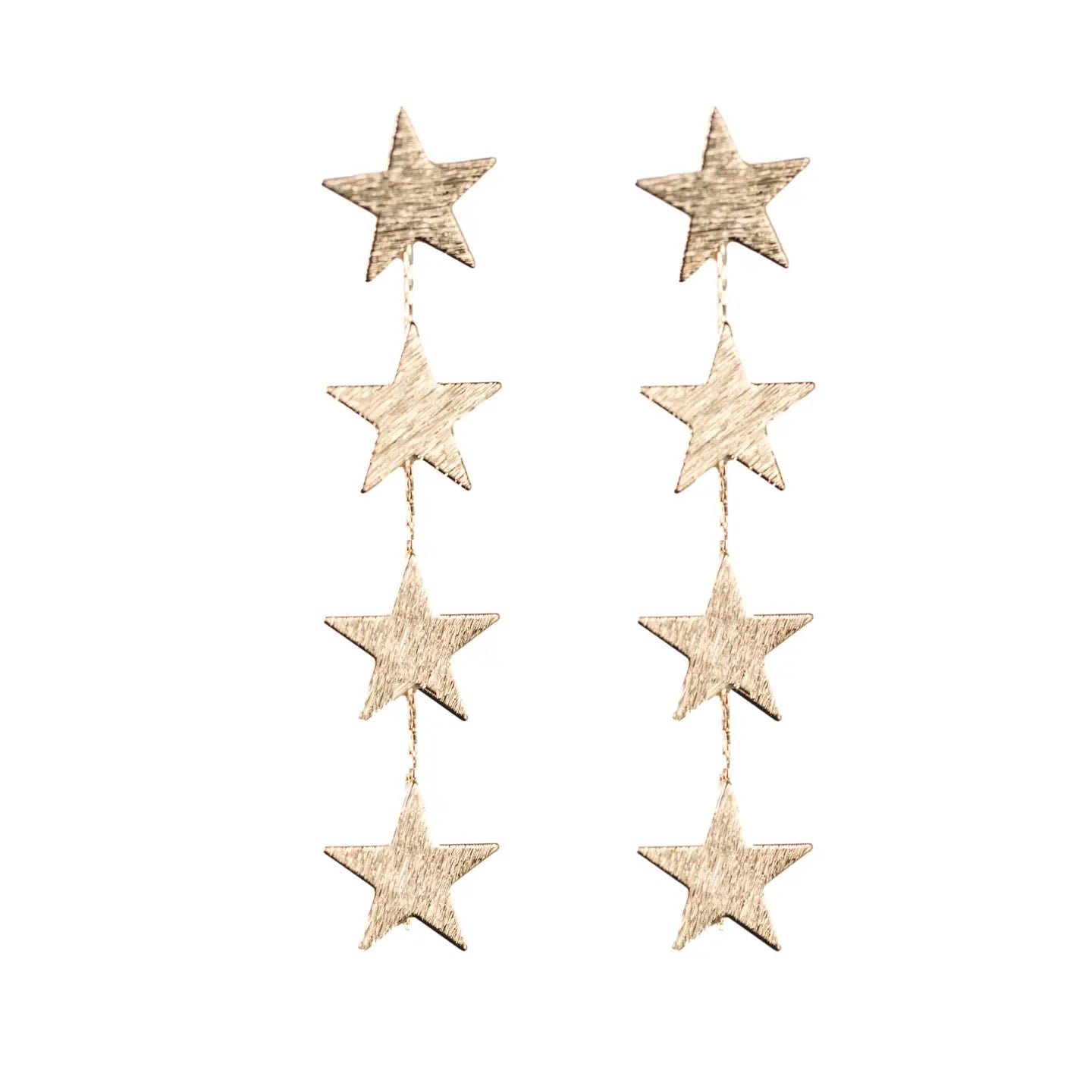 Gold Star Duster Drop Earrings