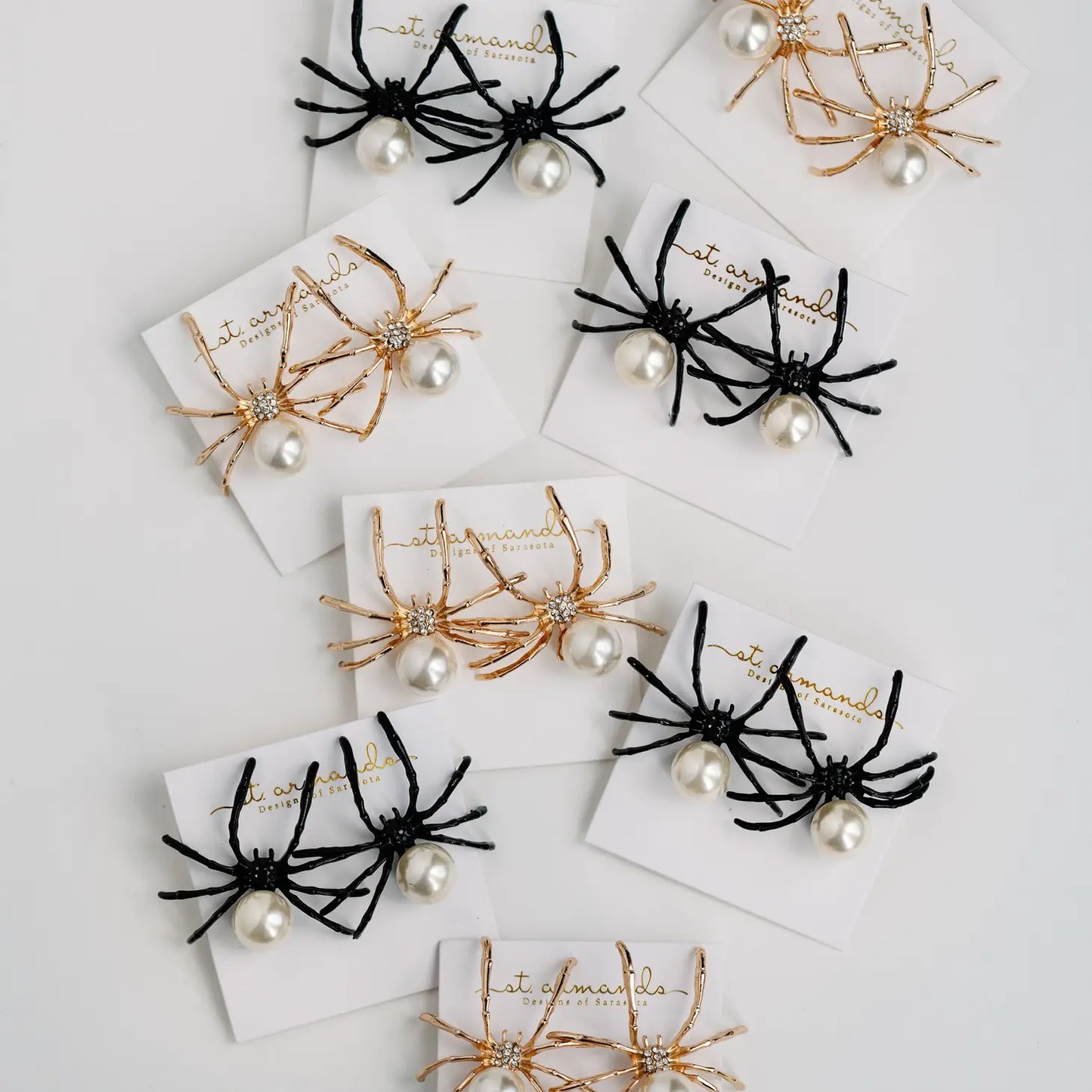 Gold Spooky Spider Earrings