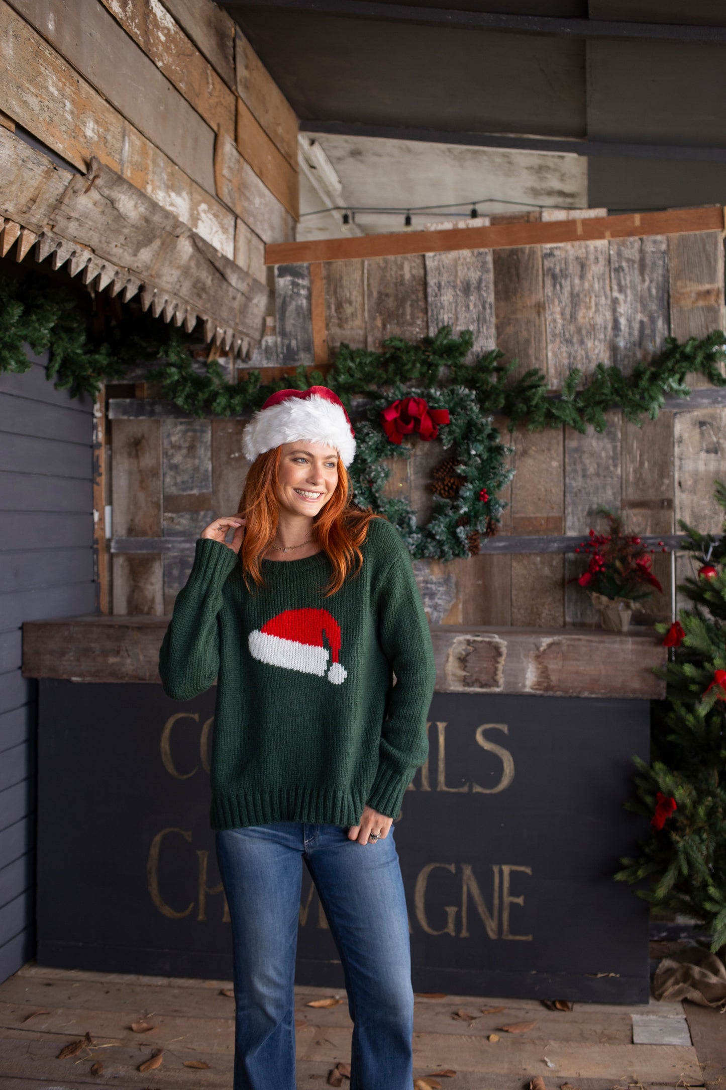 Santa Hat Crewneck Sweater