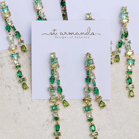 Green Ombre Duster Earring