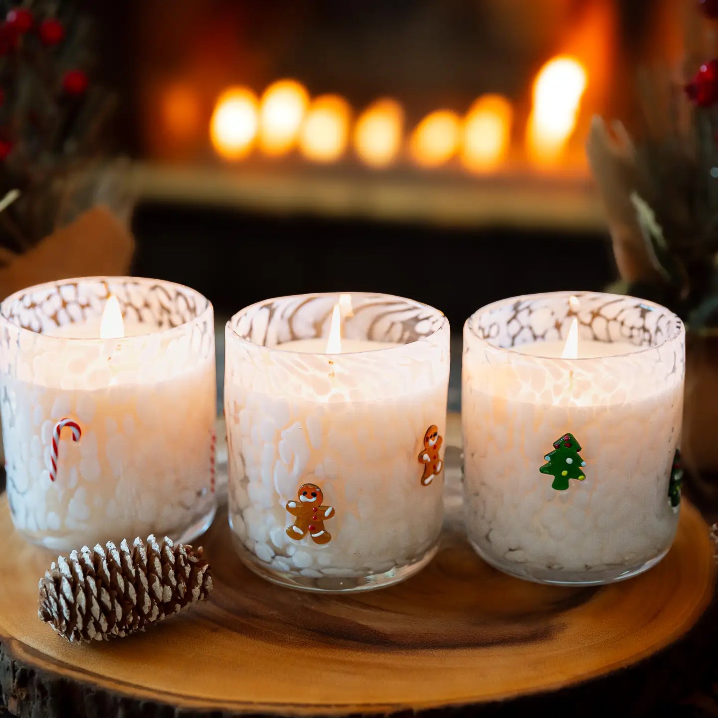 Gingerbread Man Icon Candle