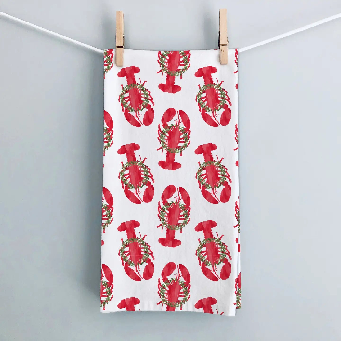 Dish Towel - Holiday Lobsters