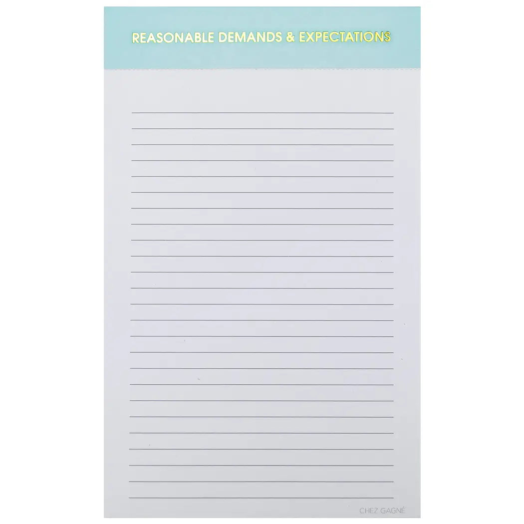 Notepad - Reasonable Demands & Expectations