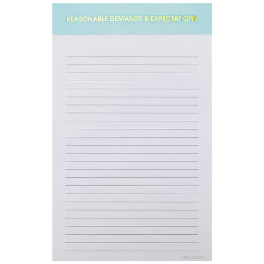 Notepad - Reasonable Demands & Expectations