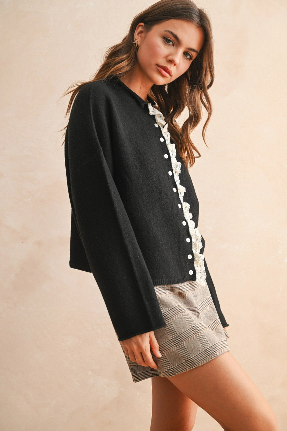 Lace Trim Cardi