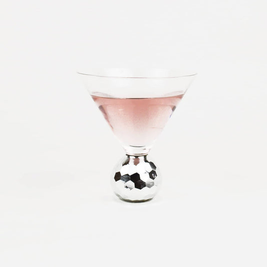 Disco Ball Martini Glass