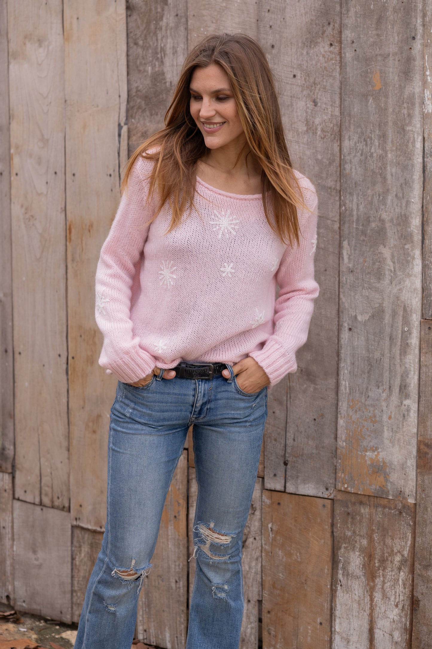 Mini Snowflake Crewneck Sweater