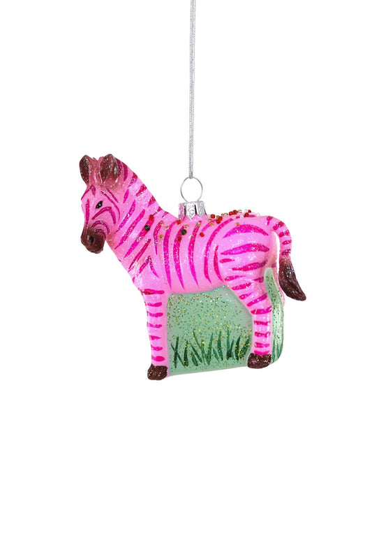 Pink Zebra Ornament