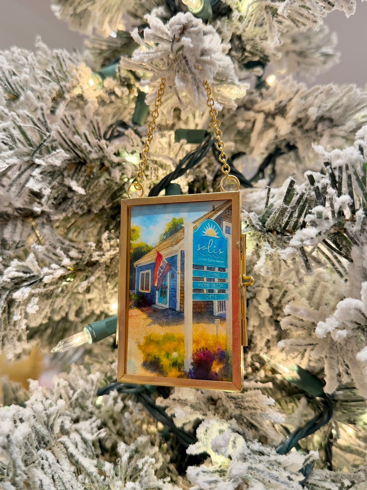 Gold Mini Hanging Frame Ornament