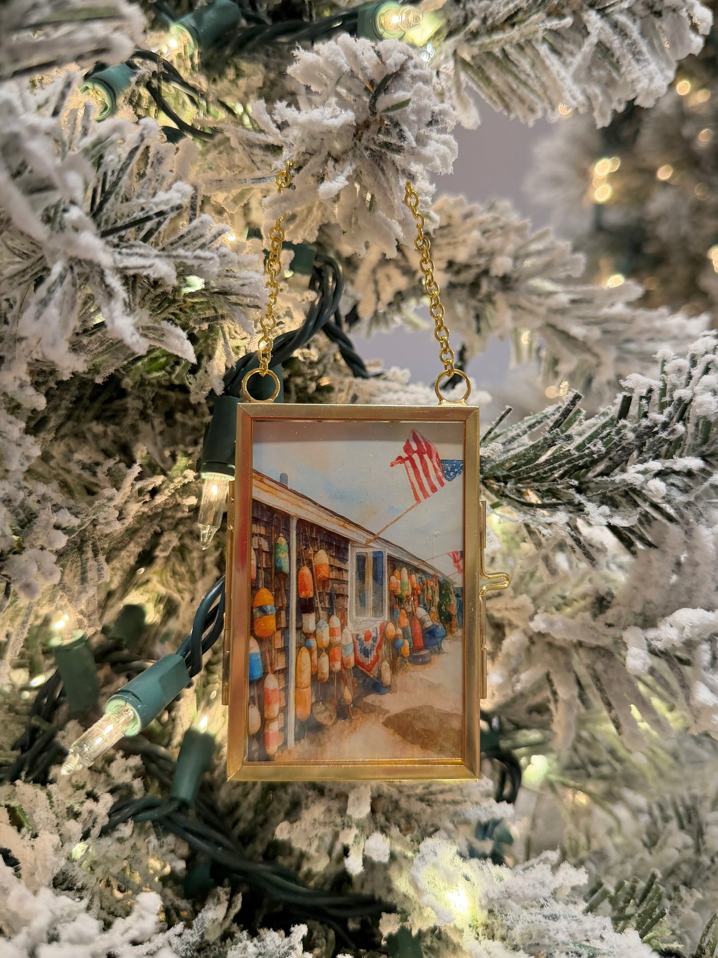 Gold Mini Hanging Frame Ornament