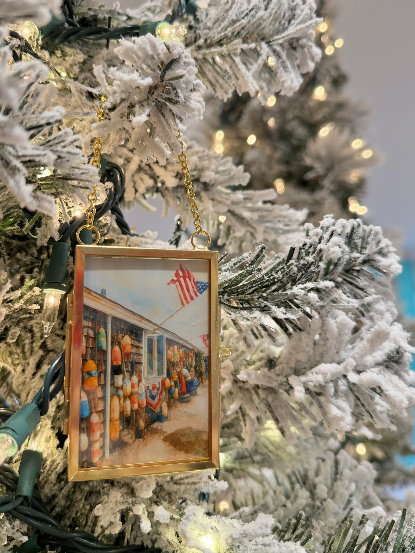 Gold Mini Hanging Frame Ornament