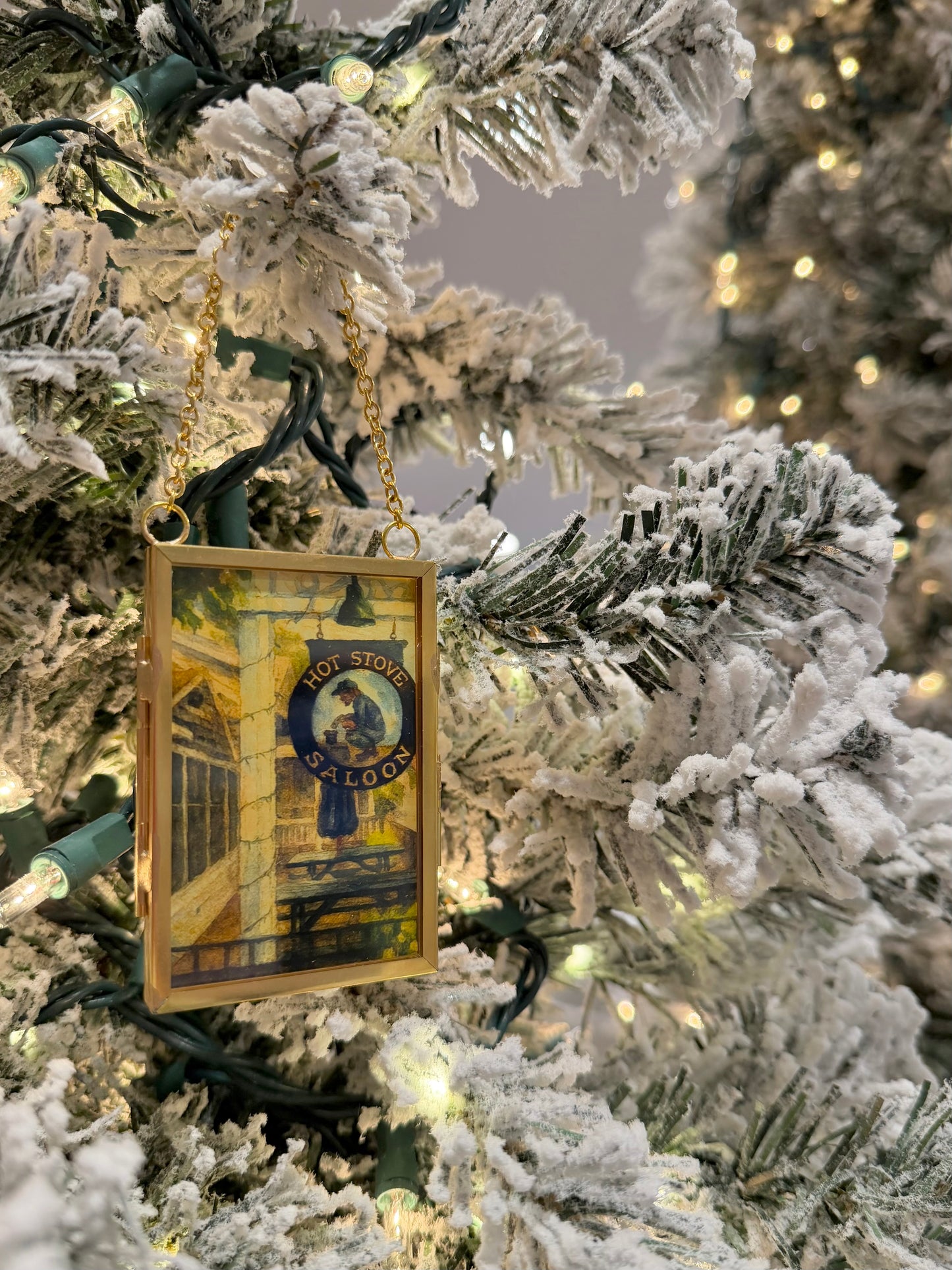 Gold Mini Hanging Frame Ornament