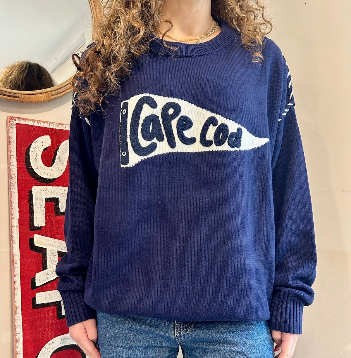 Cape Cod Flag Valance Cape Cod Pennant Flag Sweater – Shop Solis