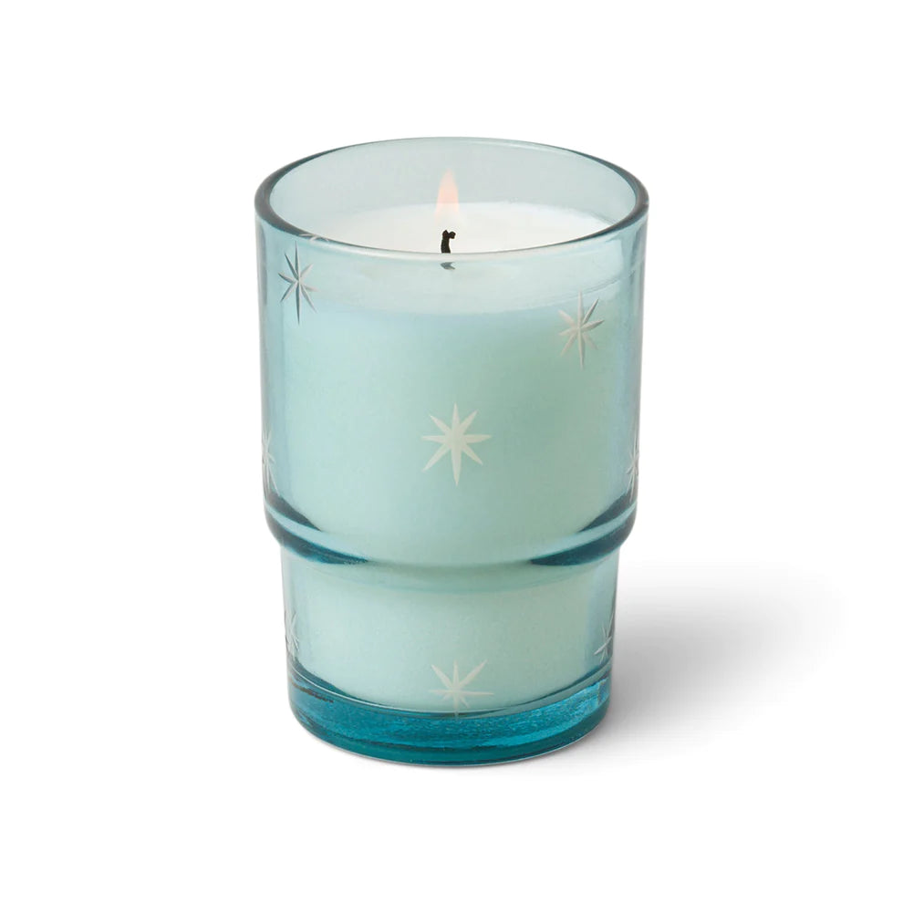 White Woods & Mint Noel Candle -  Blue Stars