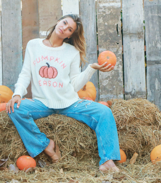 Pumpkin Season Chunky Crew Sweater