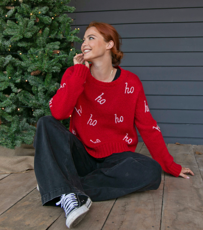 Ho Ho Ho Chunky Crewneck Sweater