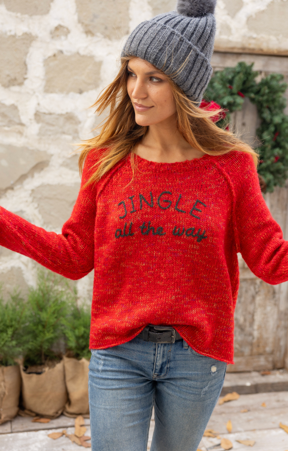 Jingle All The Way Raglan Crewneck Sweater