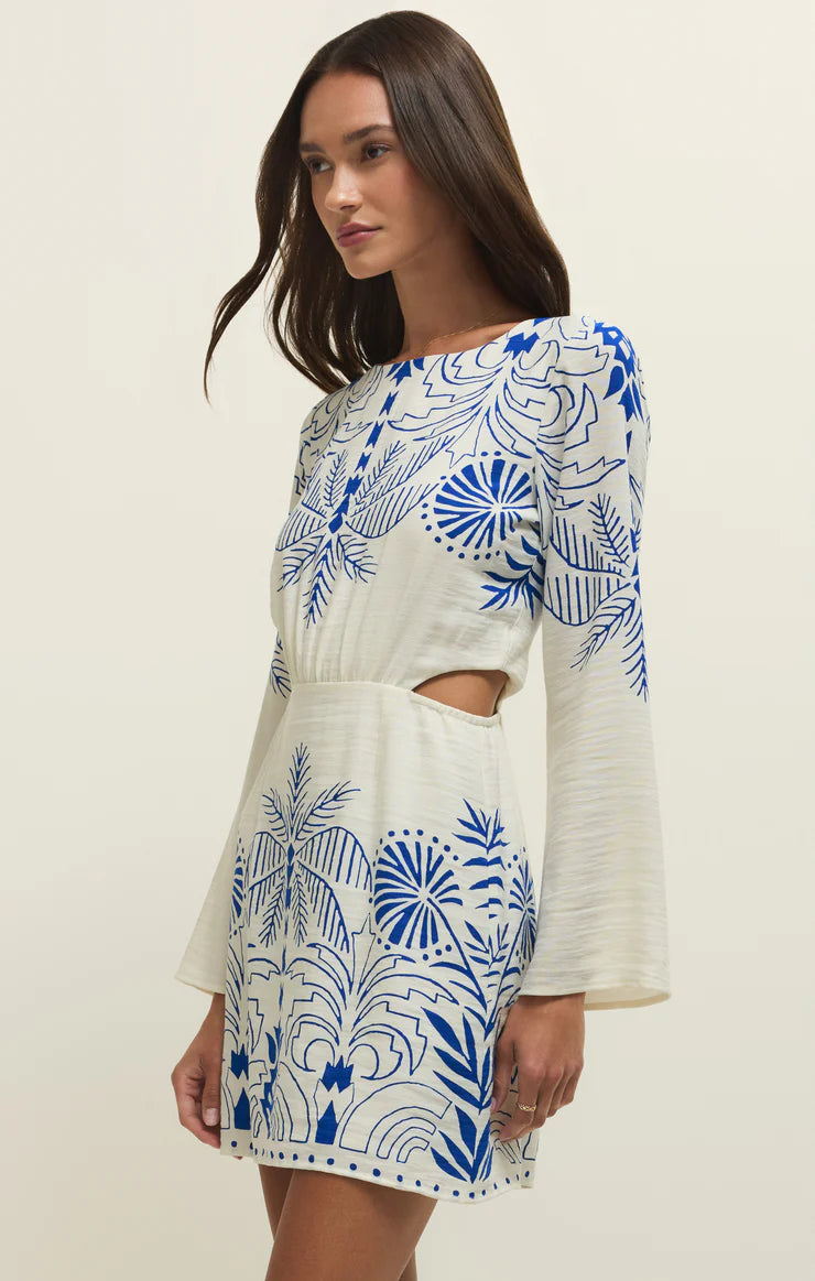 Tahina Palm Mini Dress