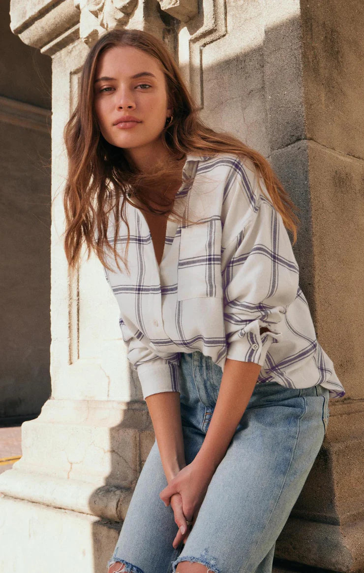 River Plaid Button Up Shirt