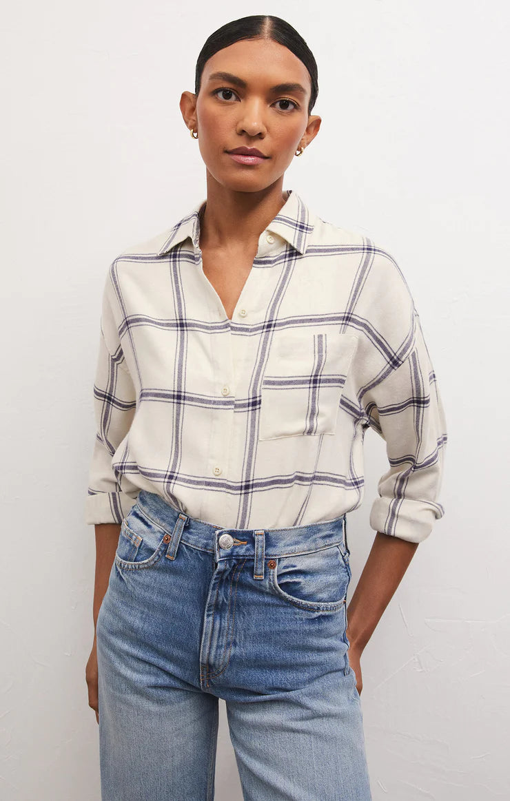 River Plaid Button Up Shirt