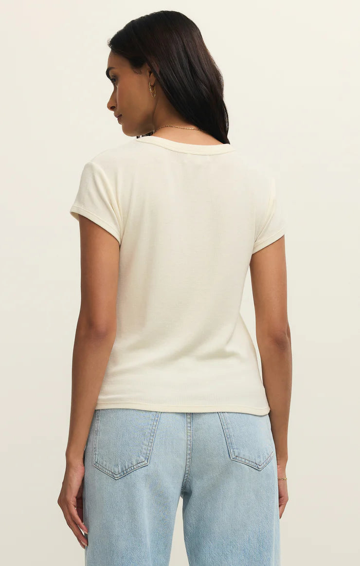 Renae Rib Short Sleeve Top