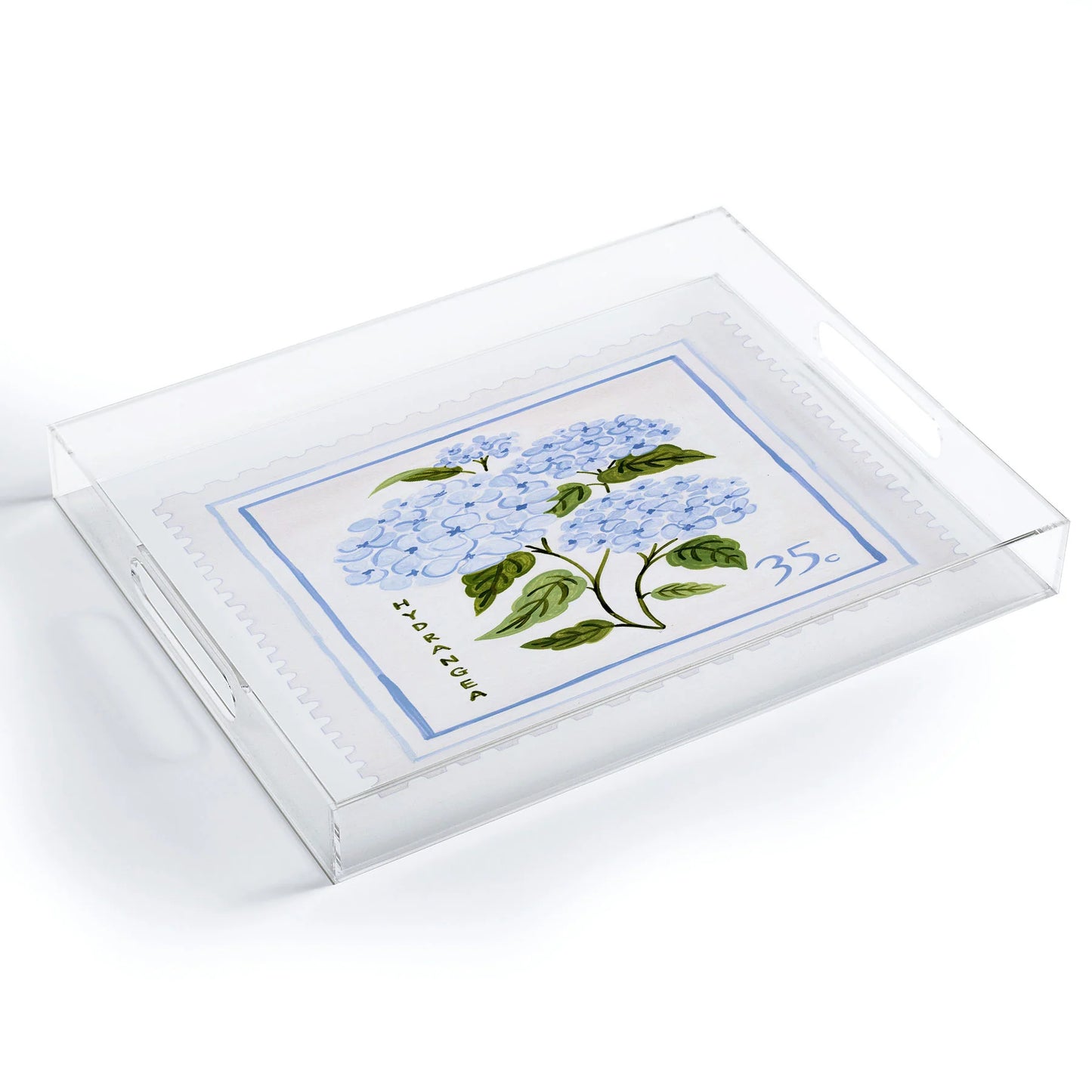 Lg Tray - Textile Hydrangea