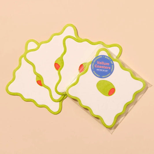 Set/4 Vellum Coasters