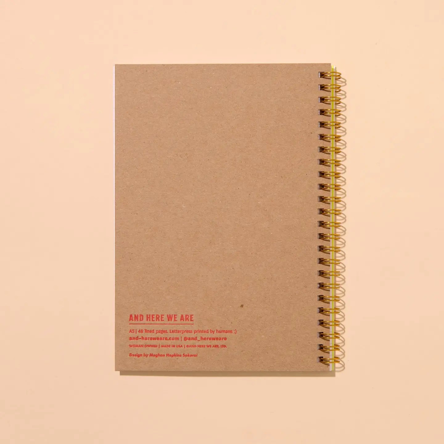 Letterpress Spiral Notebook