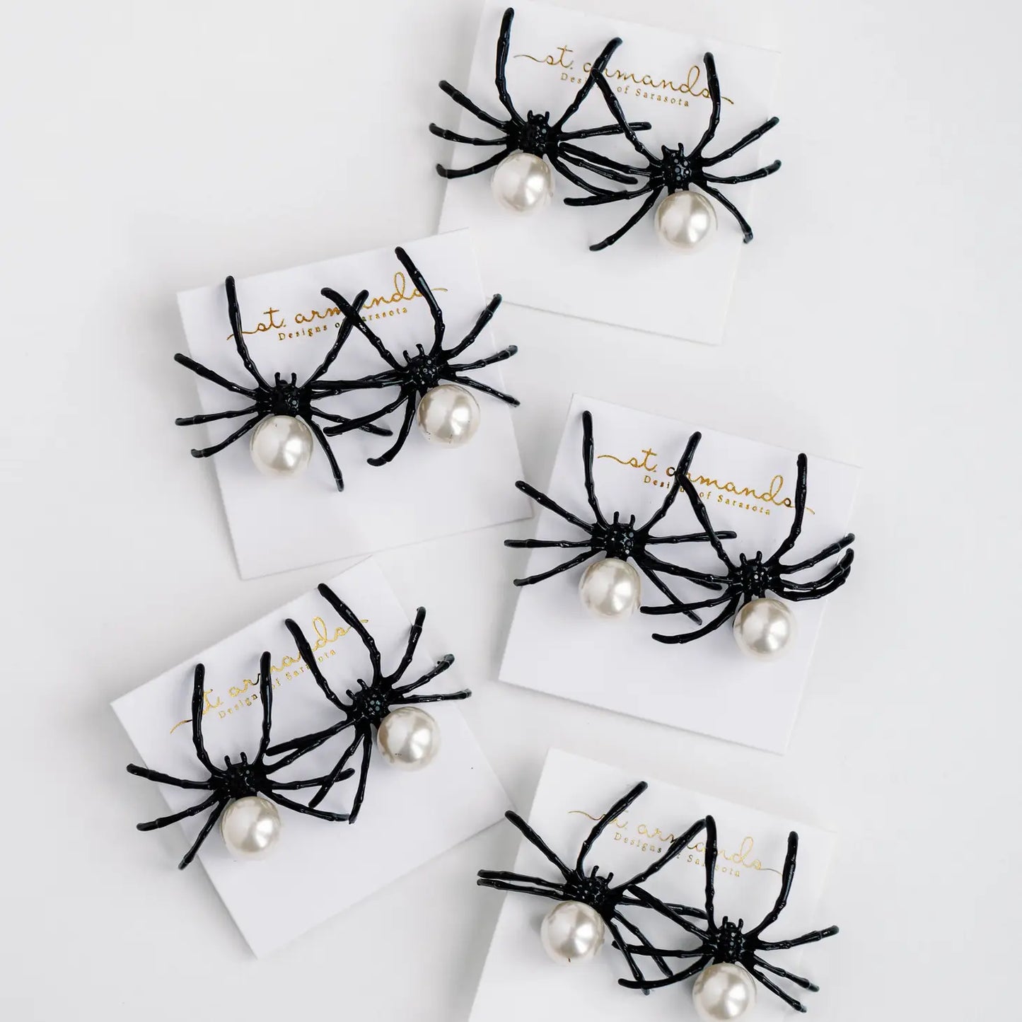 Black Spooky Spider Earrings