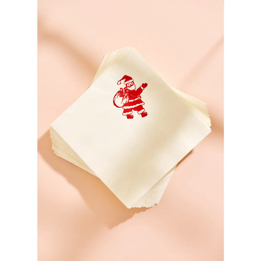 Cocktail Napkin - Santa