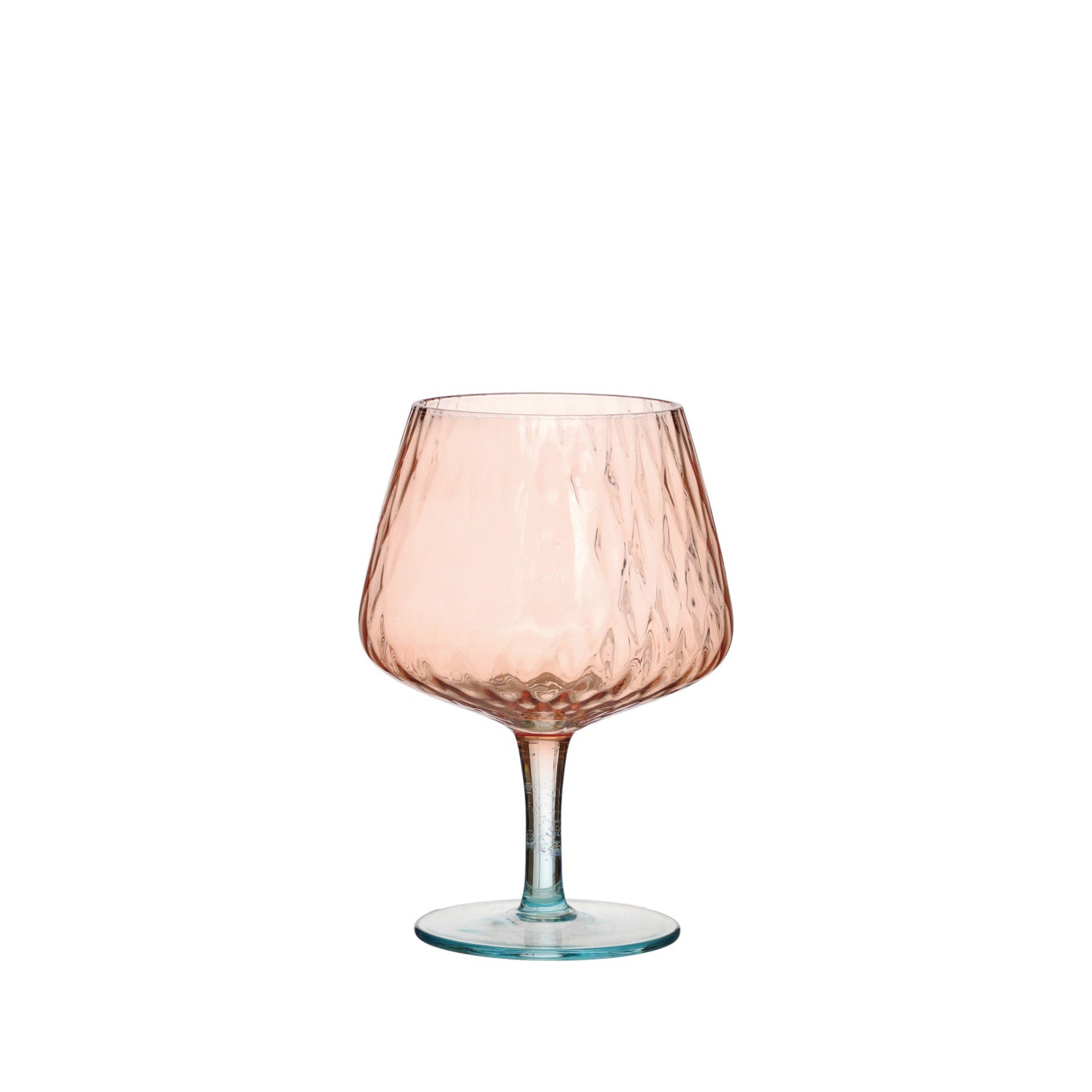 Blush & Blue Fluted Wine Glass
