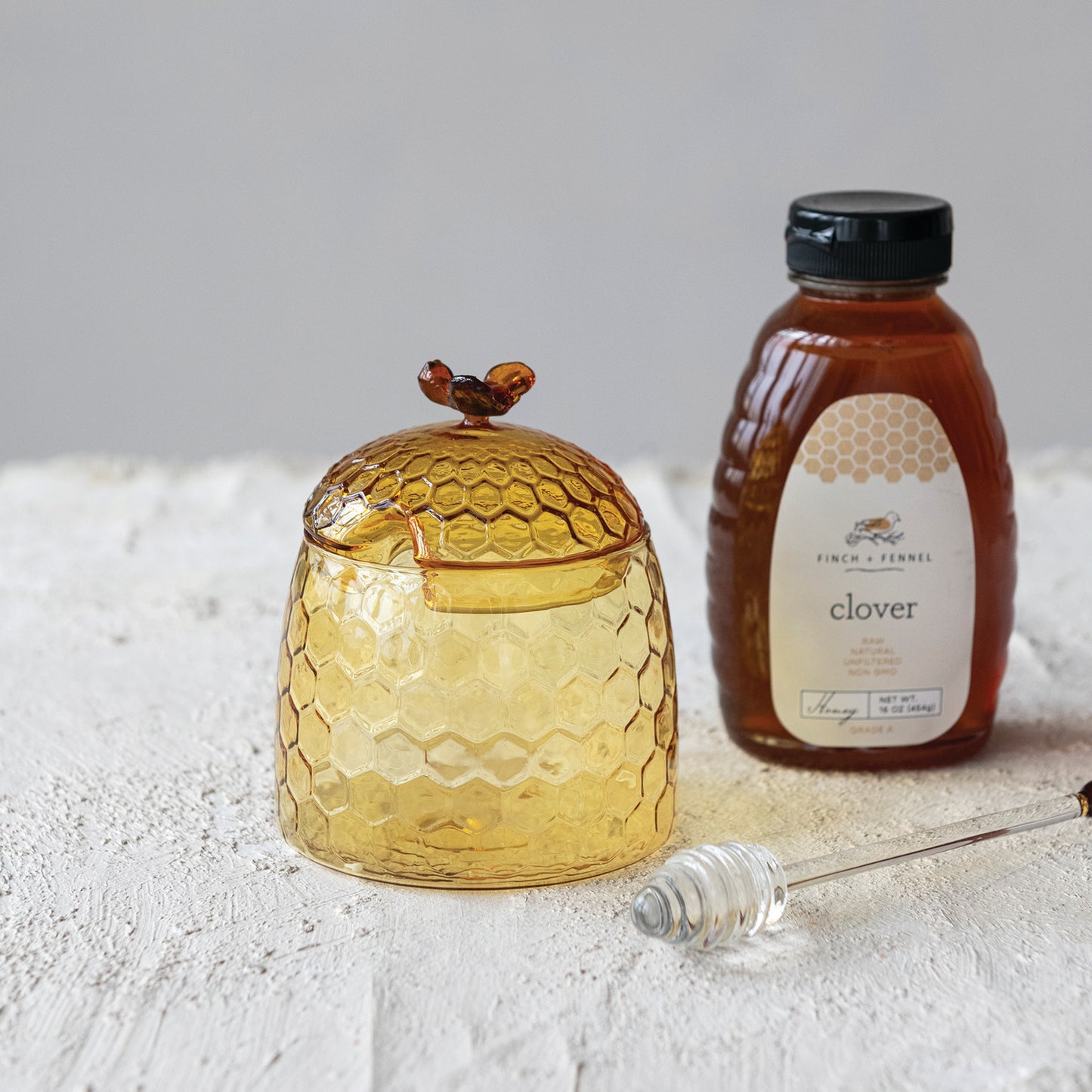 Glass Honey Jar