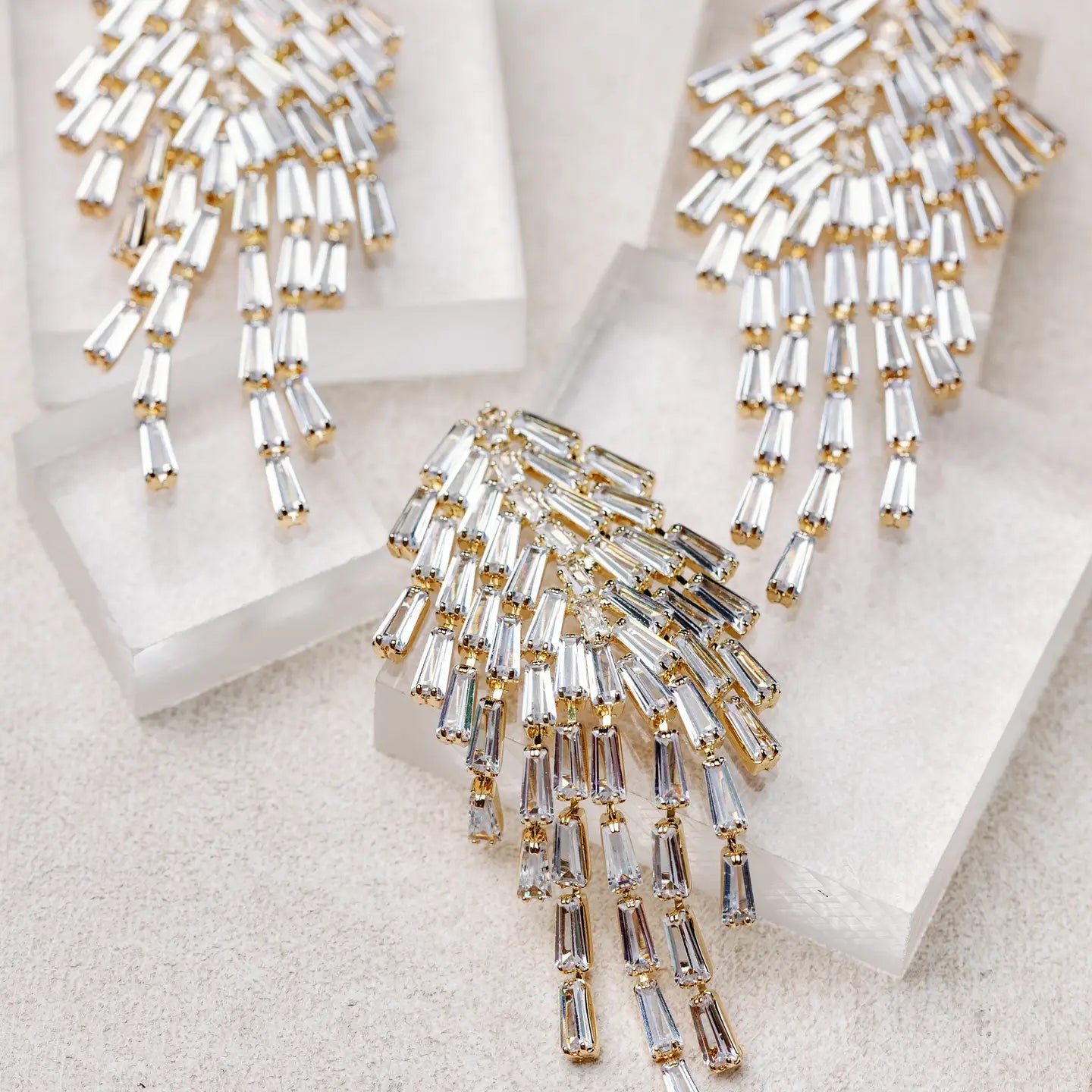 Crystal Tassel Earrings