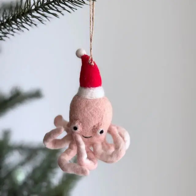 Ornament - Octopus W/ Hat