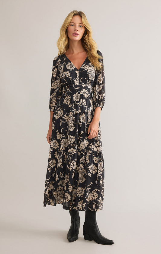 Adelina Ari Floral Midi Dress