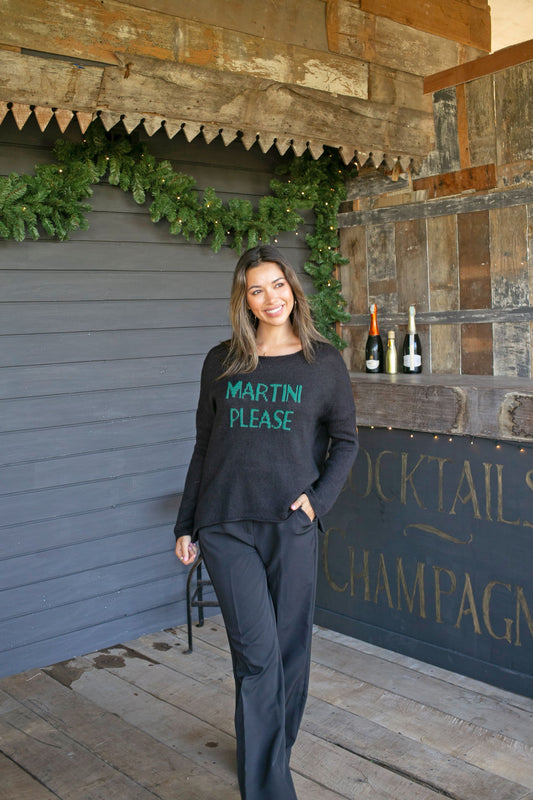 Martini Please Crewneck Sweater