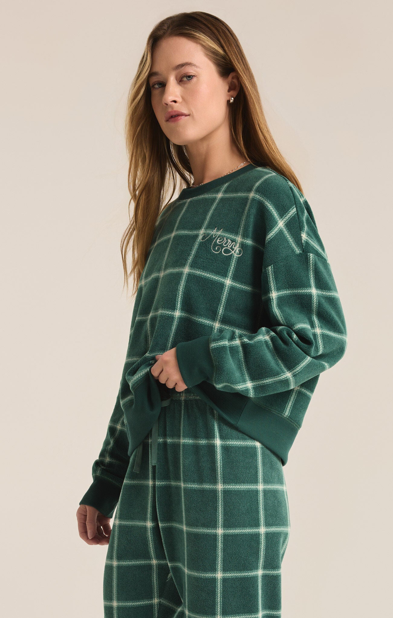 Plaid Long Sleeve Top