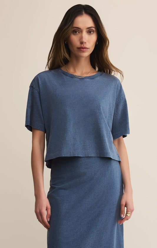 On The Go Jersey Denim Tee