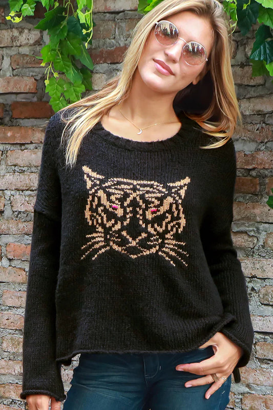 Tiger Face Crewneck Sweater
