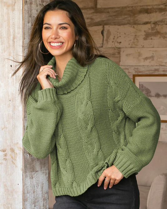 Cider House Cropped Turtleneck Sweater