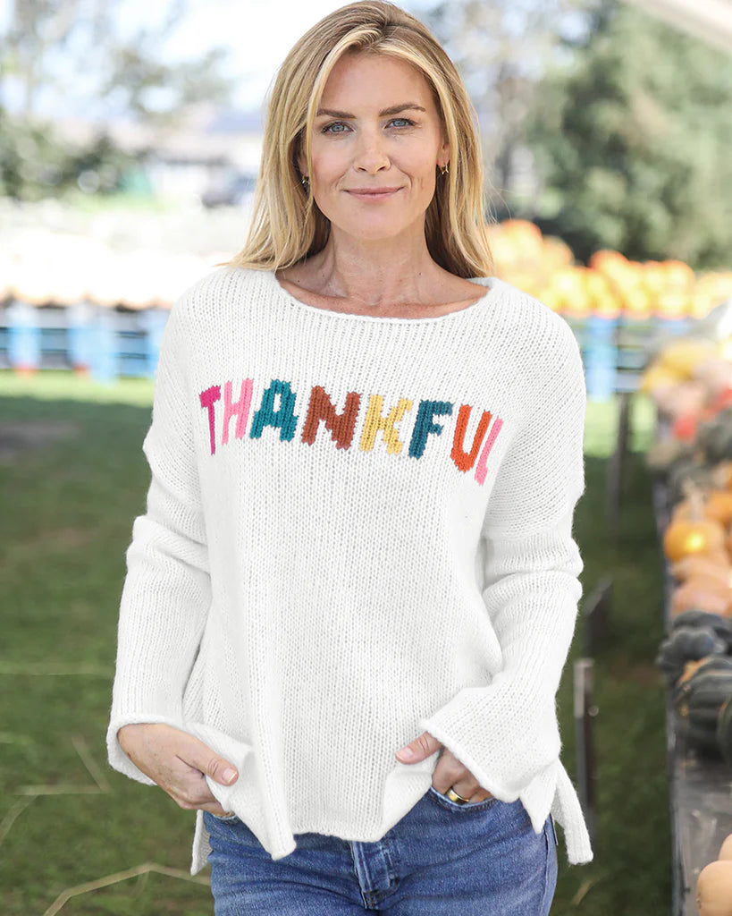 Thankful Multi Crewneck Sweater