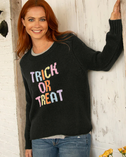 Trick Or Treat Crew Chunky Knit Sweater